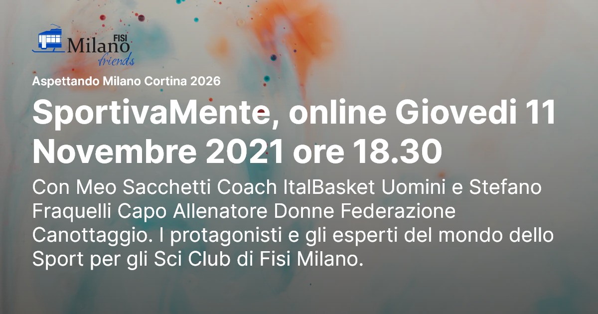 Banner Primo Incontro SportivaMente